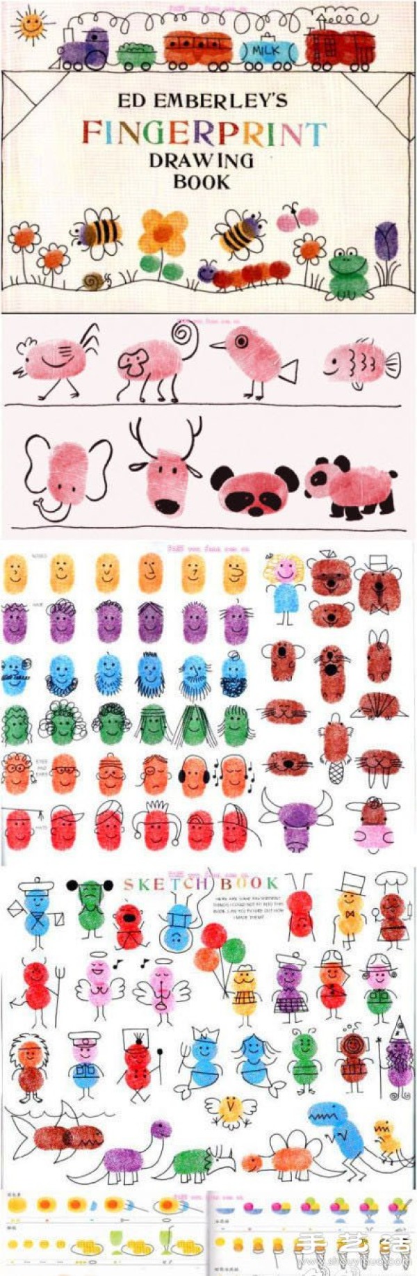 DIY super cute childrens fingerprint painting