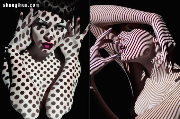 Light and shadow create the most fashionable dots and stripes