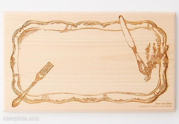 Just looking at it is happiness! Japanese cypress cutting board Face Two Face