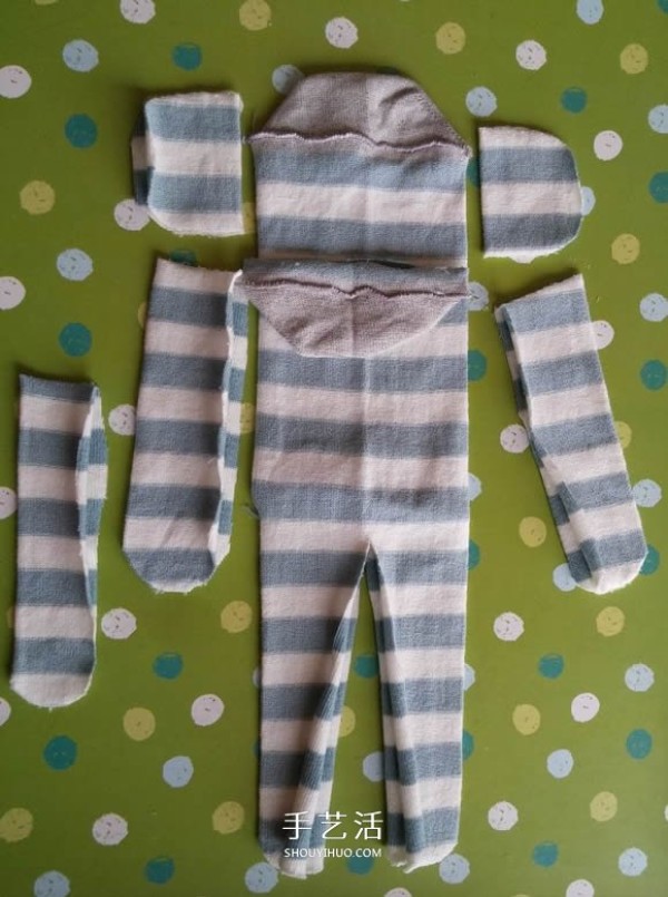 Simple homemade rag doll! Illustration of how to make sock monkey