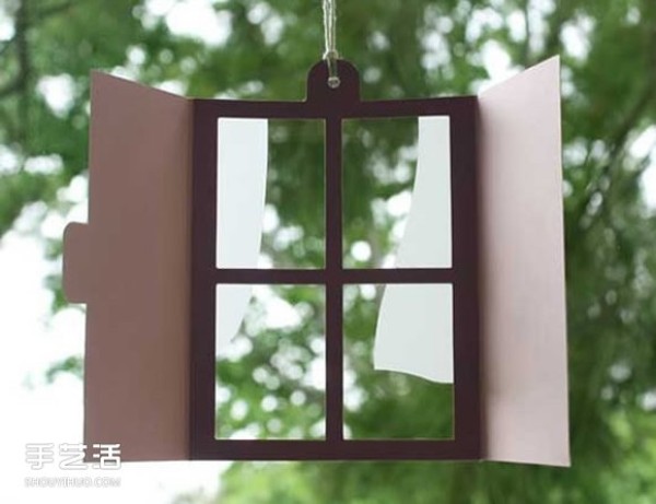 Paper-cut window pendants, handmade creative window wind chimes DIY illustrations