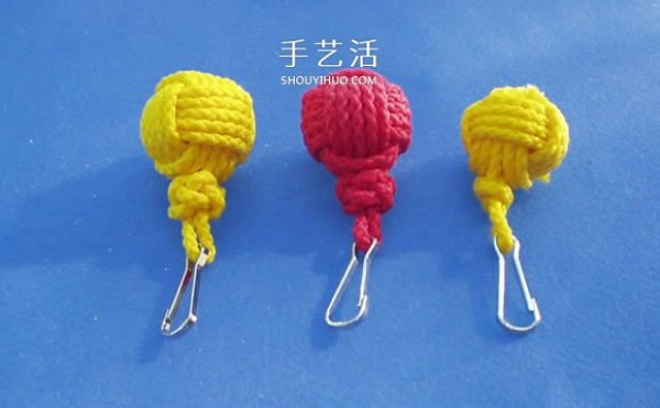 How to knit a sphere with rope, how to knit a small ball pendant with rope