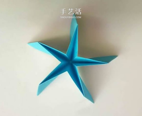 Five-cornered star origami illustration, how to fold an inner and outer double five-pointed star