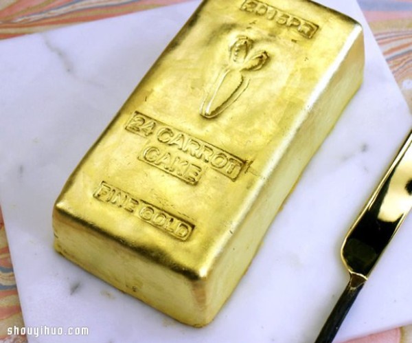 How to make a 24K rich gold cake, even if you are not a rich man, you can afford it! 