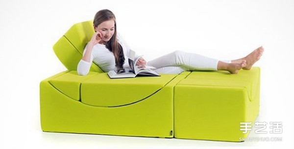 The ever-changing building block sofa design allows you to adjust it to a comfortable angle