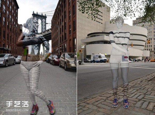 Everyone is looking for trouble: Creative body painting art makes the model invisible