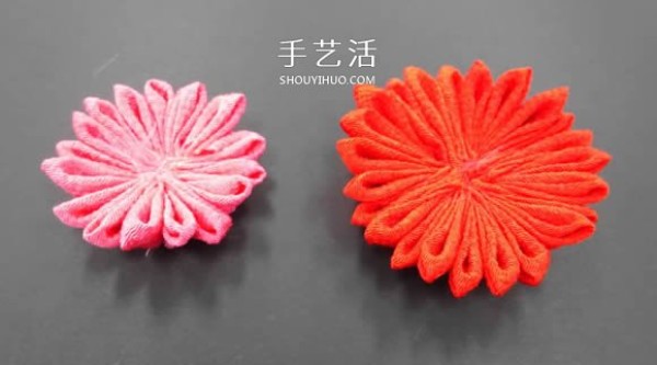 Illustrated tutorial on making a Japanese-style flower hair comb