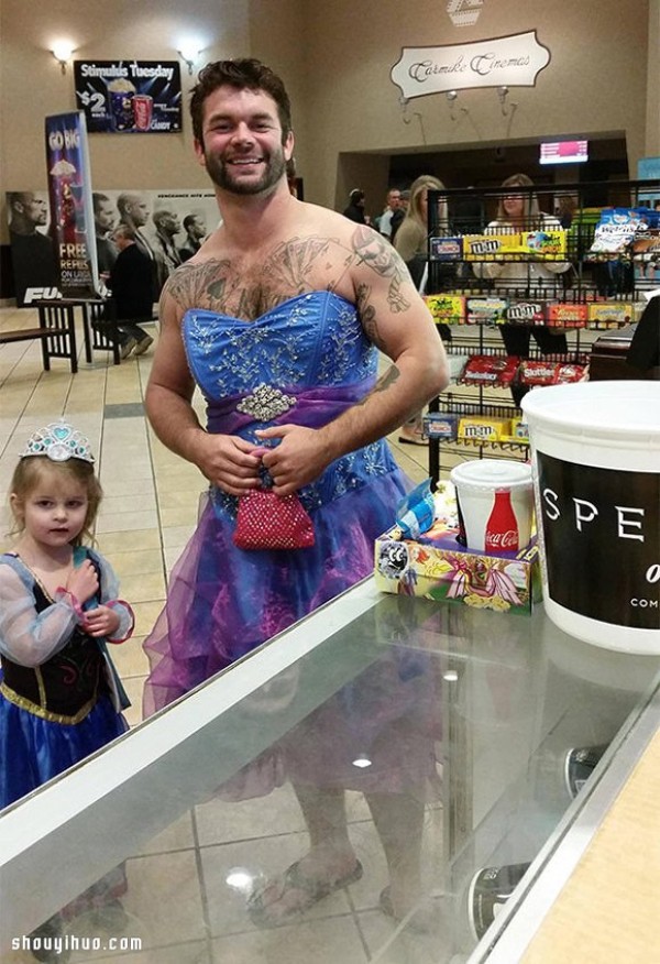 Uncle of the Year, a strong man dressed as Cinderella! 