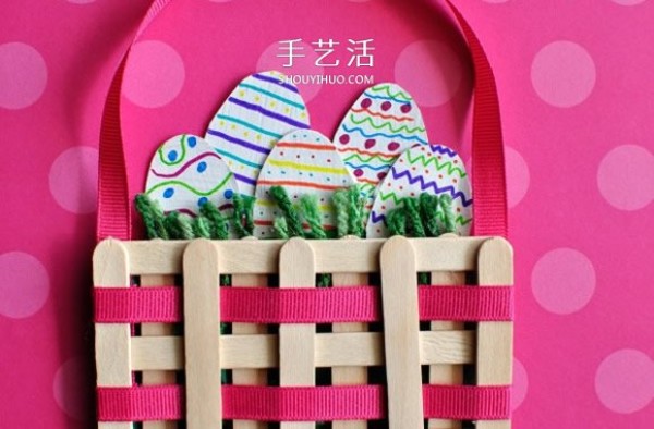 How to make handmade Easter baskets with ice cream sticks