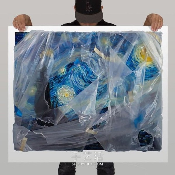 Like its wrapped in plastic wrap! Incredibly realistic paintings