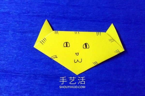 The simplest method of folding a kitten with detailed step-by-step illustration