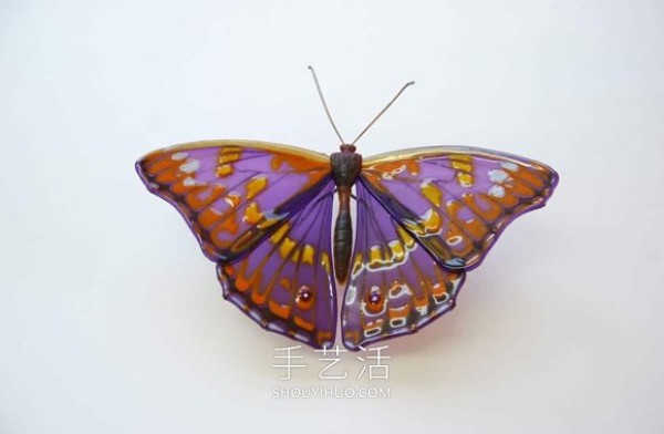 Realistic butterfly glass sculpture! Based on the endangered butterfly