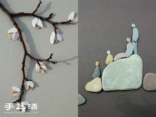 Creative DIY stone collage, a simple and magical artistic creation