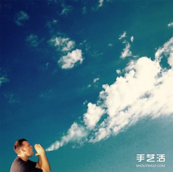 Simple and interesting optical illusion photography teaches you how to play with clouds