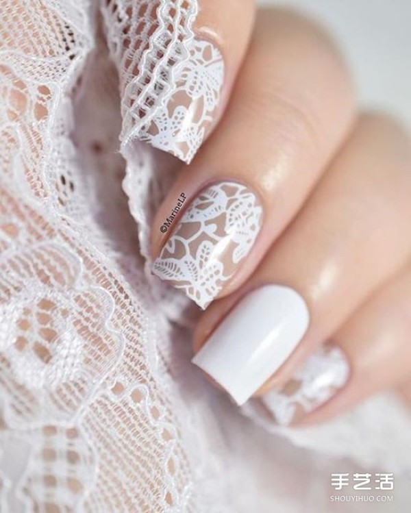 Beautiful wedding nail art design, decorate yourself with details! 