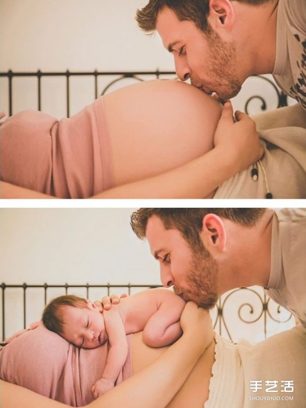 Photography that captures the warmest moments between pregnant mother and baby