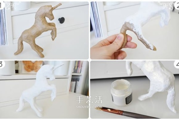 Exquisite unicorn ornaments DIY clay sculptures transformed into ornaments