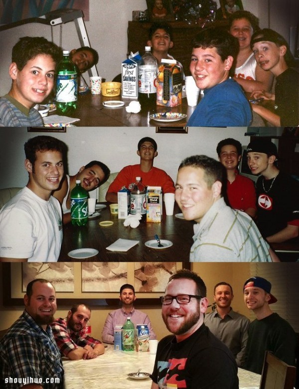 Long live friendship: Photos of good friends when they were 10, 17 and 29 years old