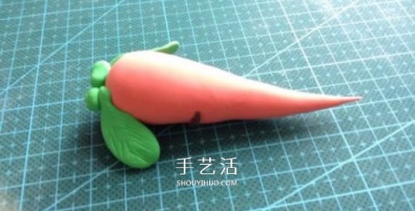 Illustrated tutorial for making cute rabbits and carrots from ultra-light clay