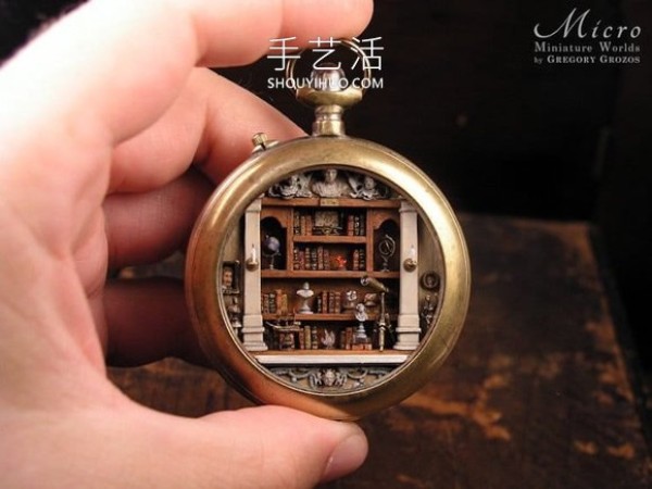 Antique pocket watch transforms into a miniature world! DIY mini fantasy fairy tale of nostalgic objects