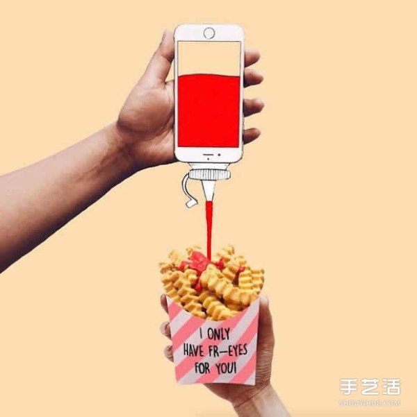 iPhone mobile phone painting DIY unlimited creative interesting illustrations