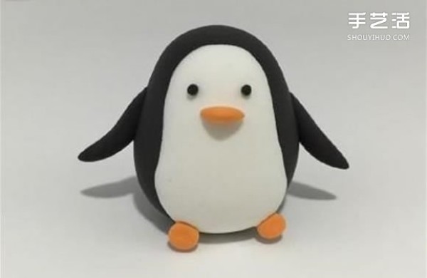 Ultra-light clay penguin tutorial, cute little penguin making illustrations with clay