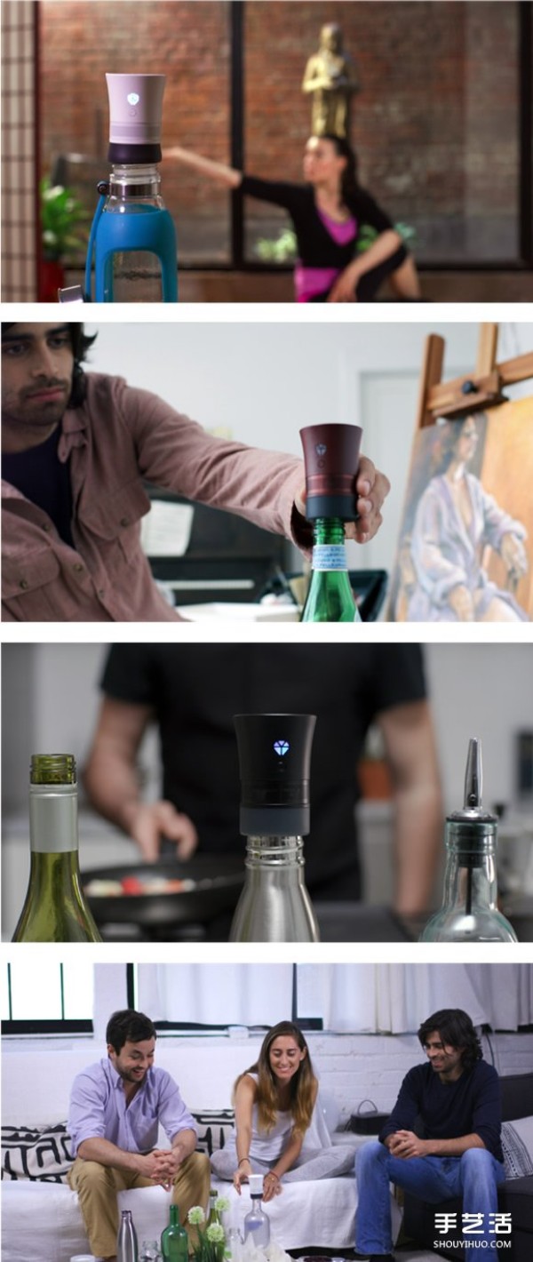 Bottle stopper design Bluetooth speaker Cork, different wine bottles produce different timbres