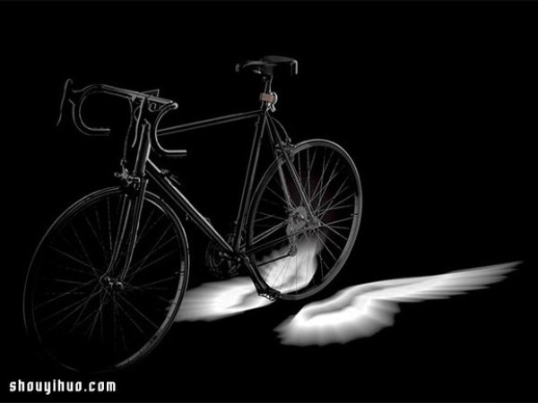 &B Cool concept design of laser beam projection bicycle light