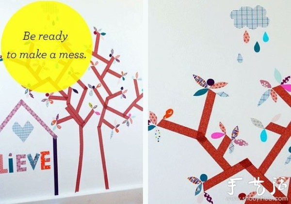 Teach you how to use washi tape to DIY beautiful personalized wall stickers