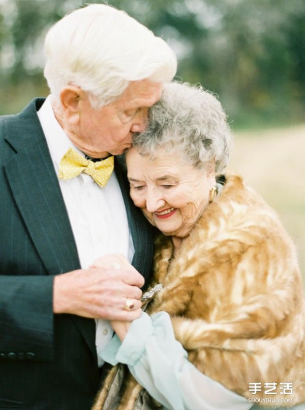 The most romantic thing: A sweet couple who has been married for 65 years retakes their wedding photos