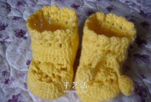 The weaving method of baby woolen warm shoes, the single color is already very good! 