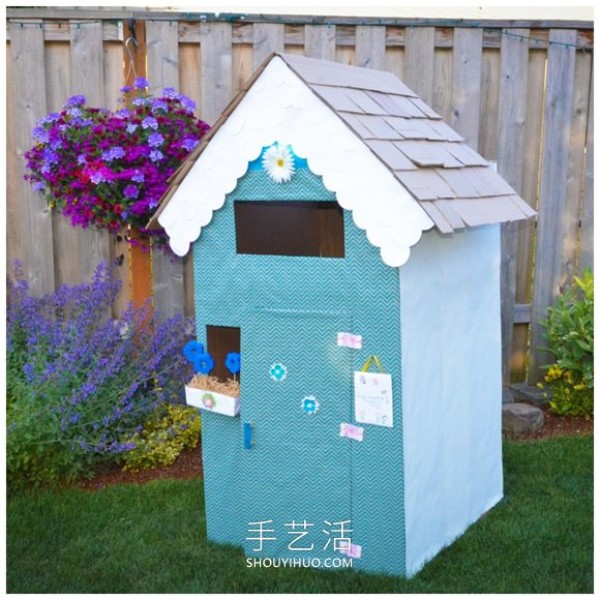 Reuse large cardboard boxes! Tutorial on how to make a handmade cardboard house