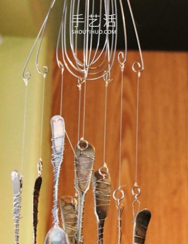 Reuse old waste! Tutorial on homemade creative spring wind chimes