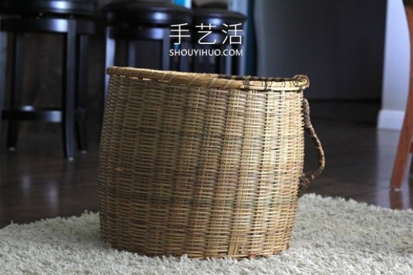 An illustrated tutorial on how to transform a simple and beautiful bamboo basket