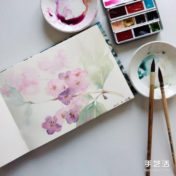 Steps to draw flowers with watercolor, pictures of flowers, watercolor painting techniques tutorial