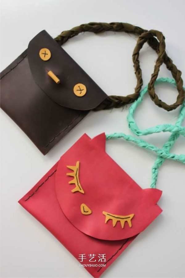 DIY Childrens Leather Shoulder Bag Illustration of How to Make a Small Animal Leather Bag