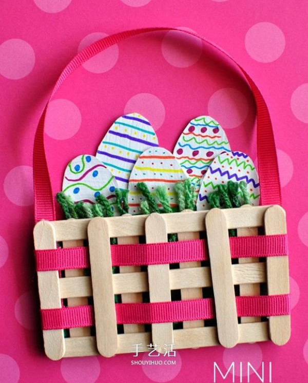 How to make handmade Easter baskets with ice cream sticks