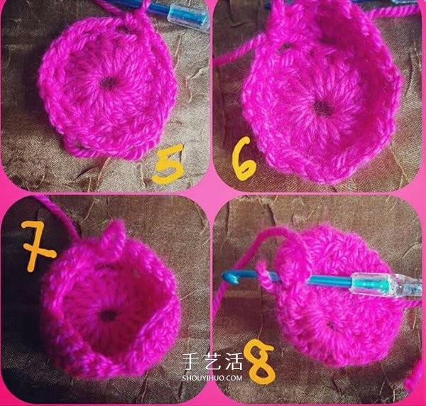 How to crochet three-dimensional flowers and a tutorial on how to crochet three-dimensional flowers