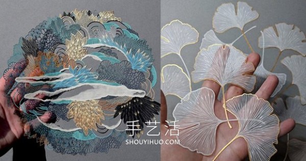 Exquisite rice paper sculptures as thin as cicadas wings! Handmade creations on paper