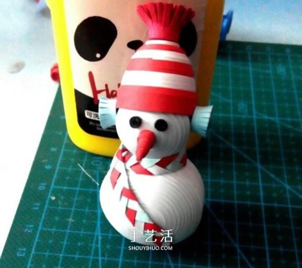 How to make a paper snowman, how to make a three-dimensional snowman from paper,