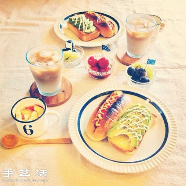 A Japanese housewife shares a hearty breakfast in daily life