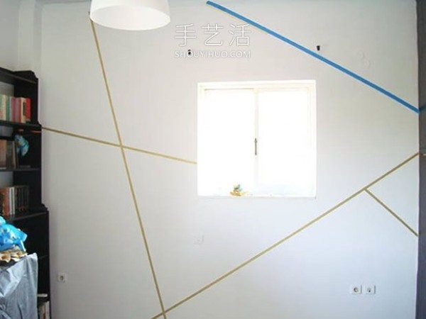 How to DIY wall decorations and draw beautiful golden lines! 