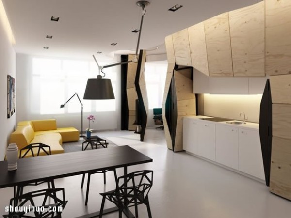 Home decoration design that utilizes a small space of 60 square meters to the extreme