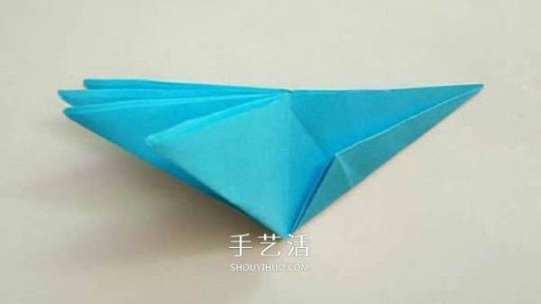 Five-cornered star origami illustration, how to fold an inner and outer double five-pointed star