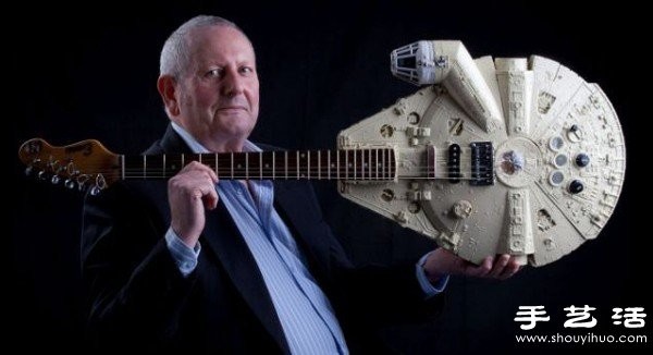 The British 64-year-old retired printer DIYed the Star Wars spaceship electric guitar