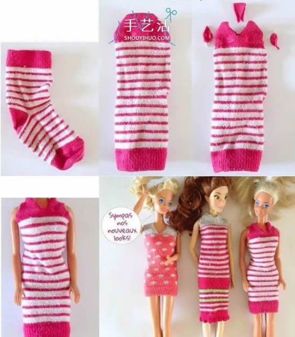 Simple use of socks to make doll clothes has these uses besides wearing them! 