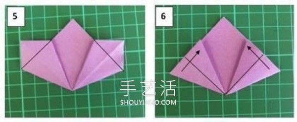 Illustrated tutorial on the folding method of simple origami three-dimensional cherry blossoms