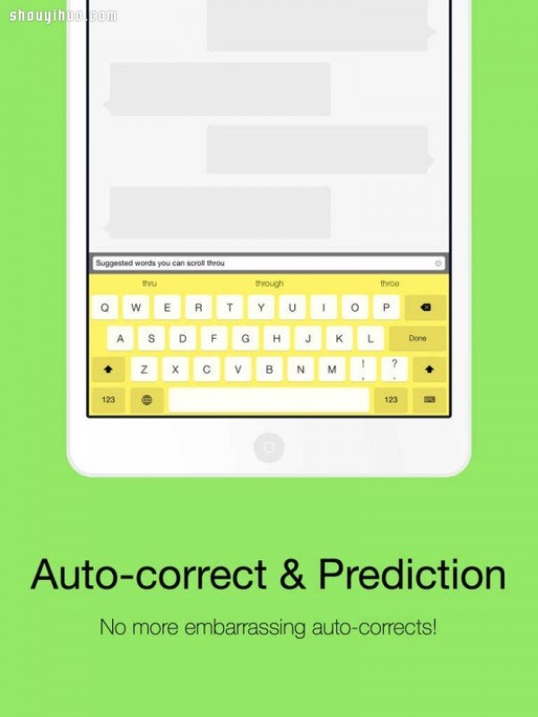 iPhone keyboard is personalized with 11 Pantone colors to choose from