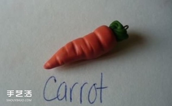 Ultra-light clay carrot making handmade DIY clay carrot illustration