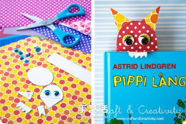 Childrens bookmarks are made by paper-cutting and illustrations, cute animal bookmarks are made by hand